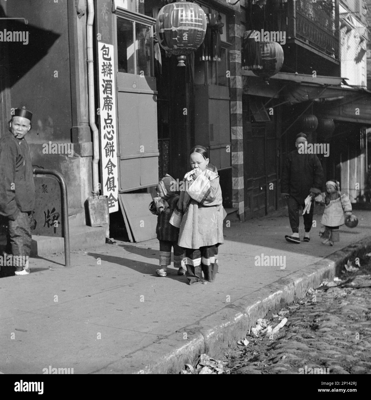 San francisco chinatown 19th century Black and White Stock Photos