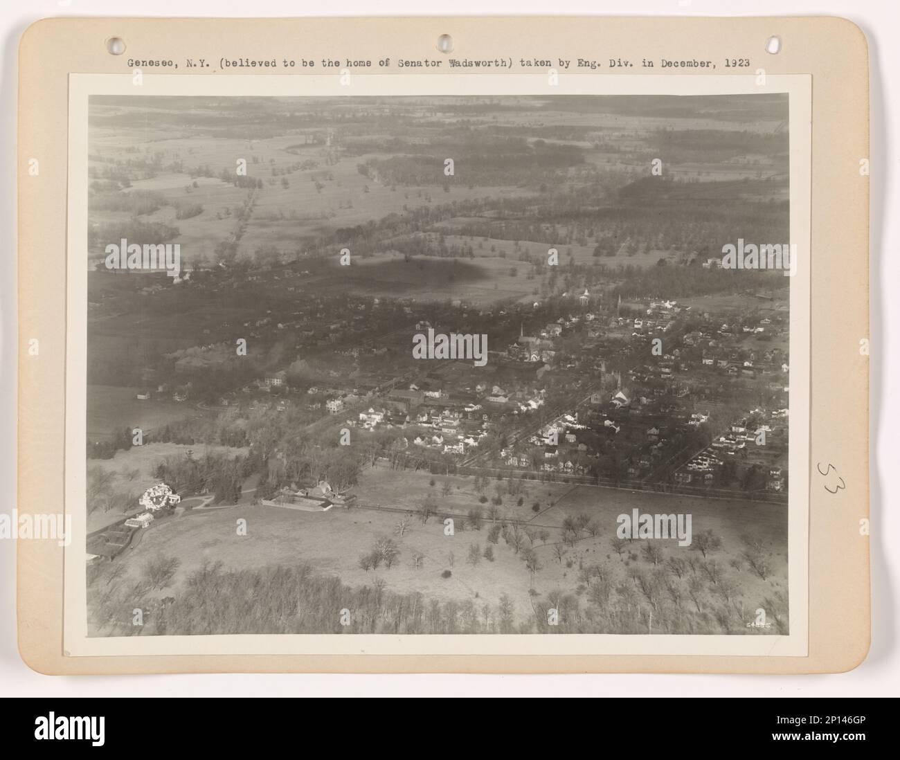 New York Geneseo, Aerial Photograph Stock Photo Alamy