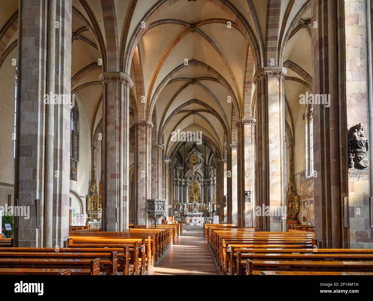 Interior of Bolzano Cathedral (Duomo di Bolzano), (Bozen) Bolzano, Italy Stock Photo