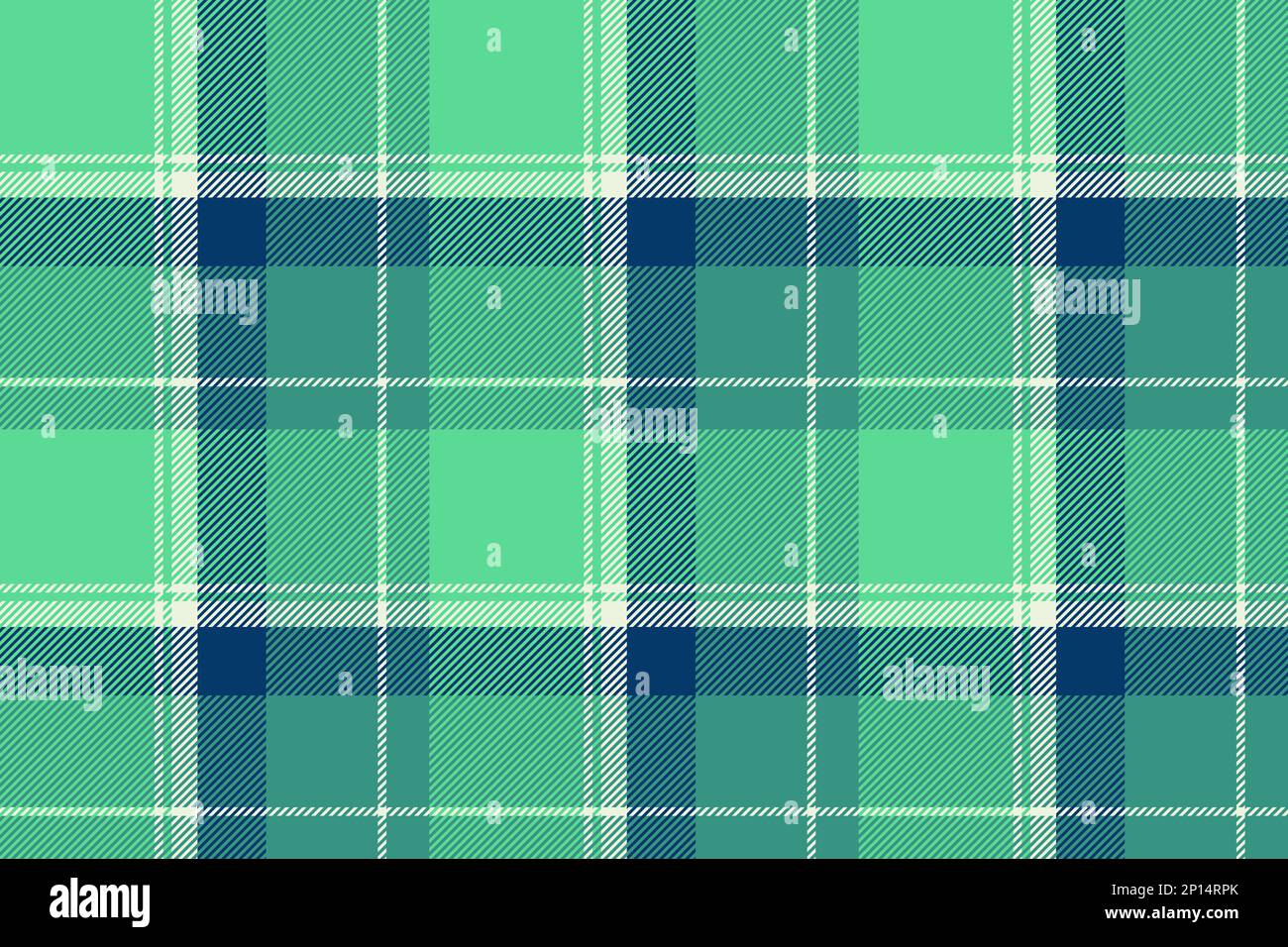 Plaid background, check seamless pattern in green. Vector fabric