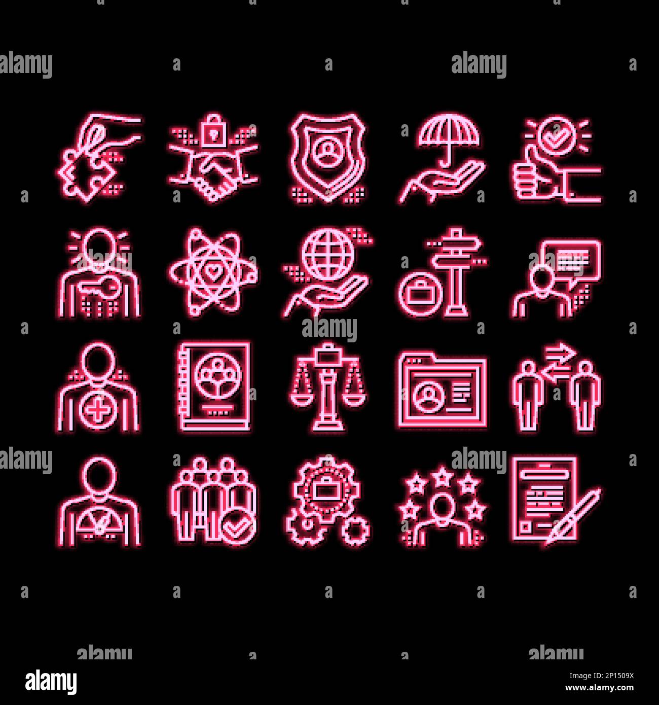 Business corporate ethics company icons set vector integrity trust hi ...