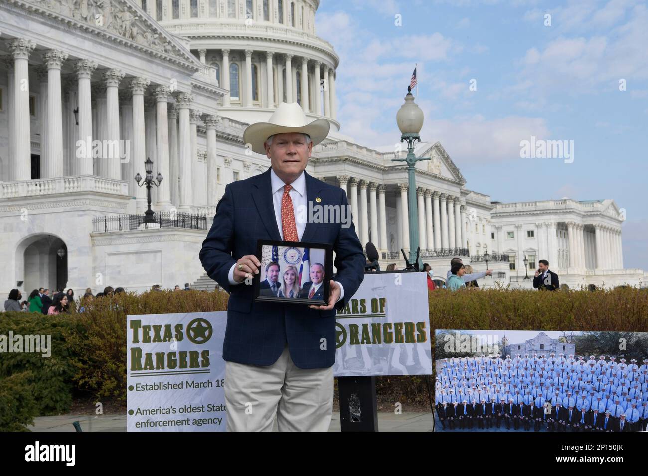 March 1, 2023, Washington, Distric of Columbia, USA: Congressman PETE SESSIONS(R-TX) during press conference about 200 Years of Texas Rangers today on March 01, 2023 at House Triangule/Capitol Hill in Washington DC, USA. (Credit Image: © Lenin Nolly/ZUMA Press Wire) EDITORIAL USAGE ONLY! Not for Commercial USAGE! Stock Photo