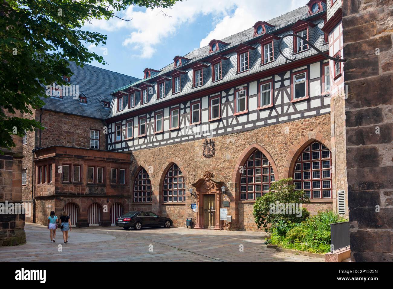 Marburg: Deutsches Haus (Deutschordenshaus or Deutschhaus) was the original residence of the Teutonic Order in Lahntal, Hessen, Hesse, Germany Stock Photo