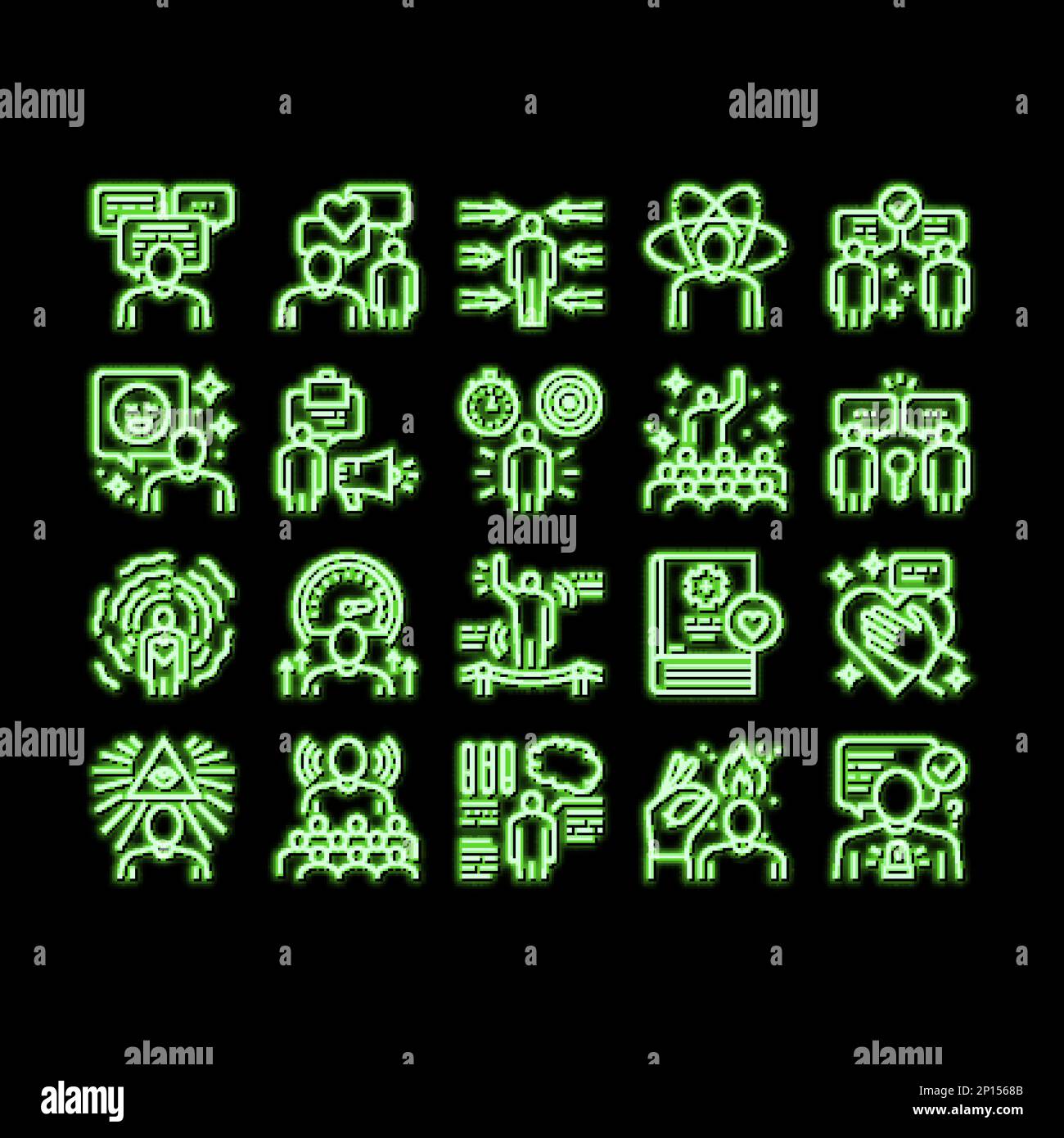 Soft Skills People neon glow icon illustration Stock Vector Image & Art ...