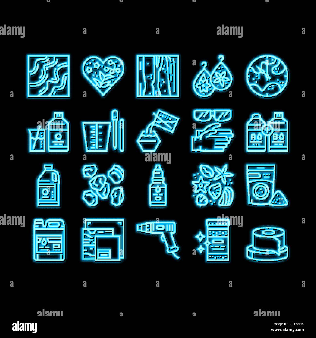 Resin Art Creation neon glow icon illustration Stock Vector Image & Art ...