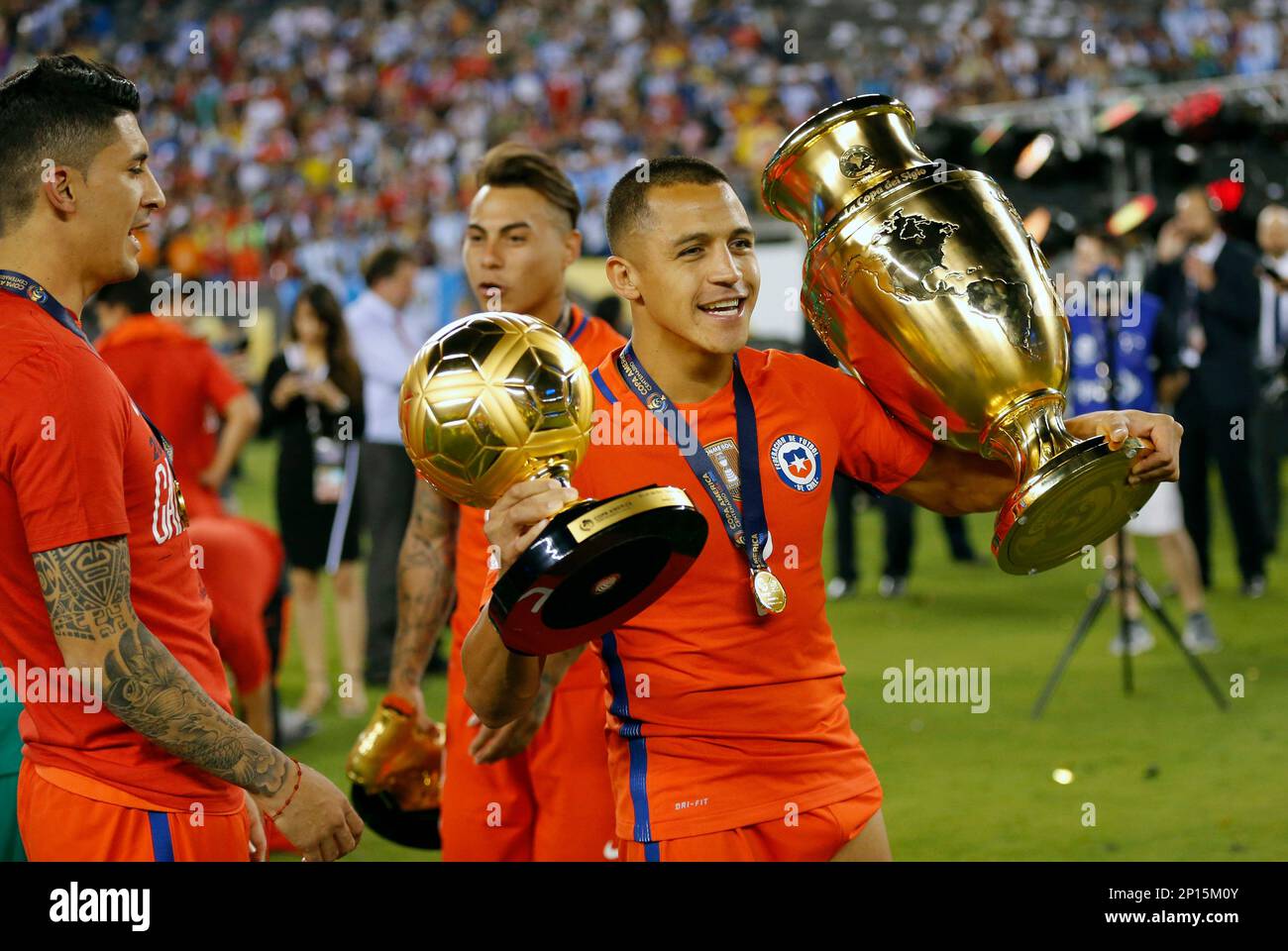 26 June 2016: Chile forward Alexis Sanchez (7) displays his