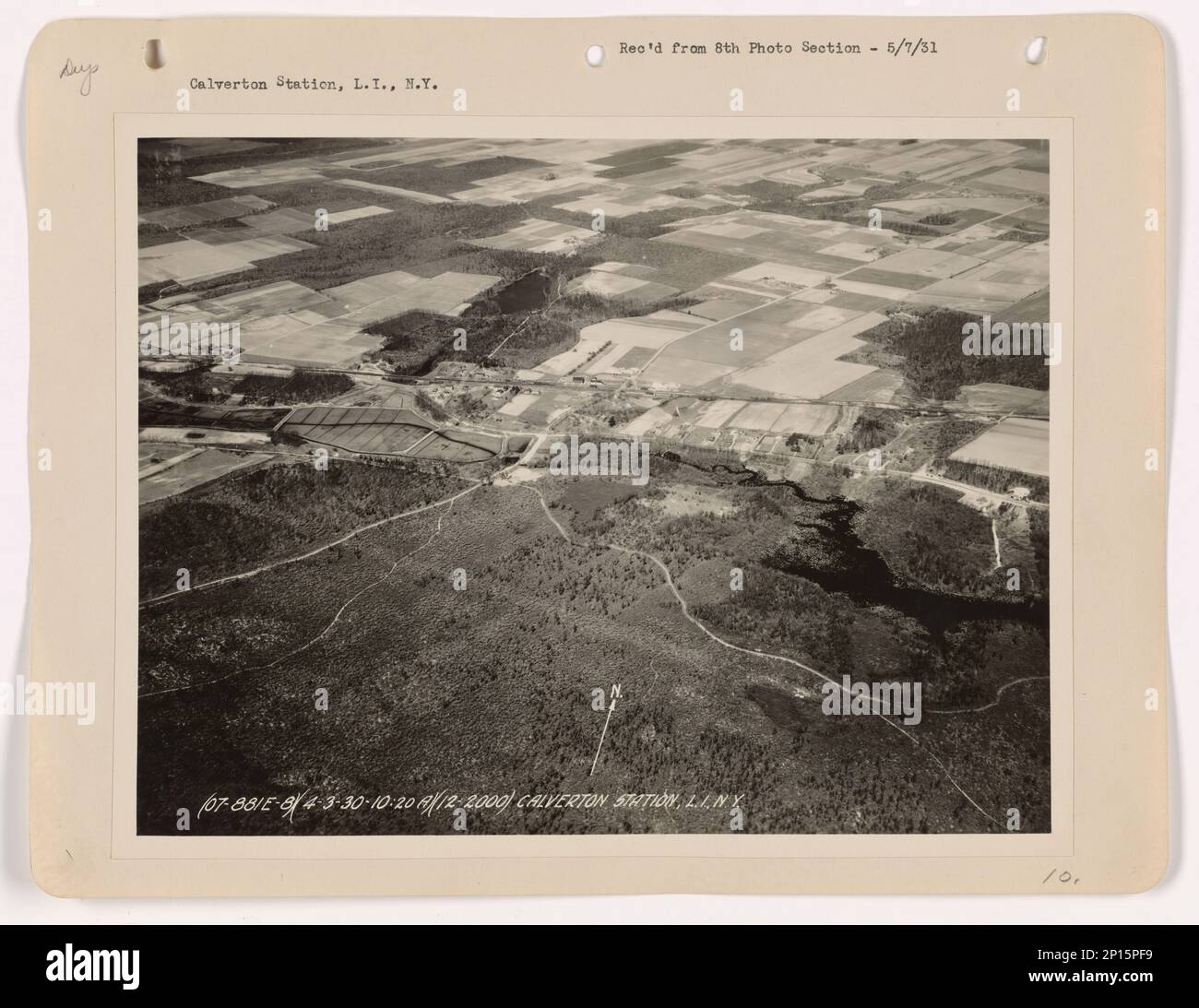 New York Calverton Station through Cedarhurst, Aerial Photograph