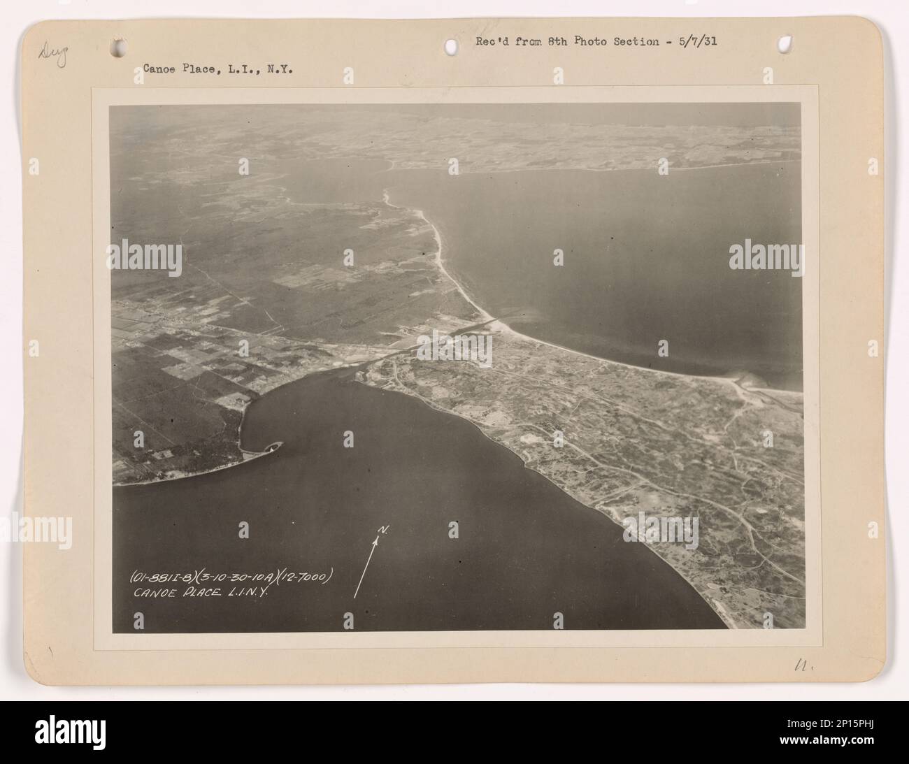 New York Calverton Station through Cedarhurst, Aerial Photograph