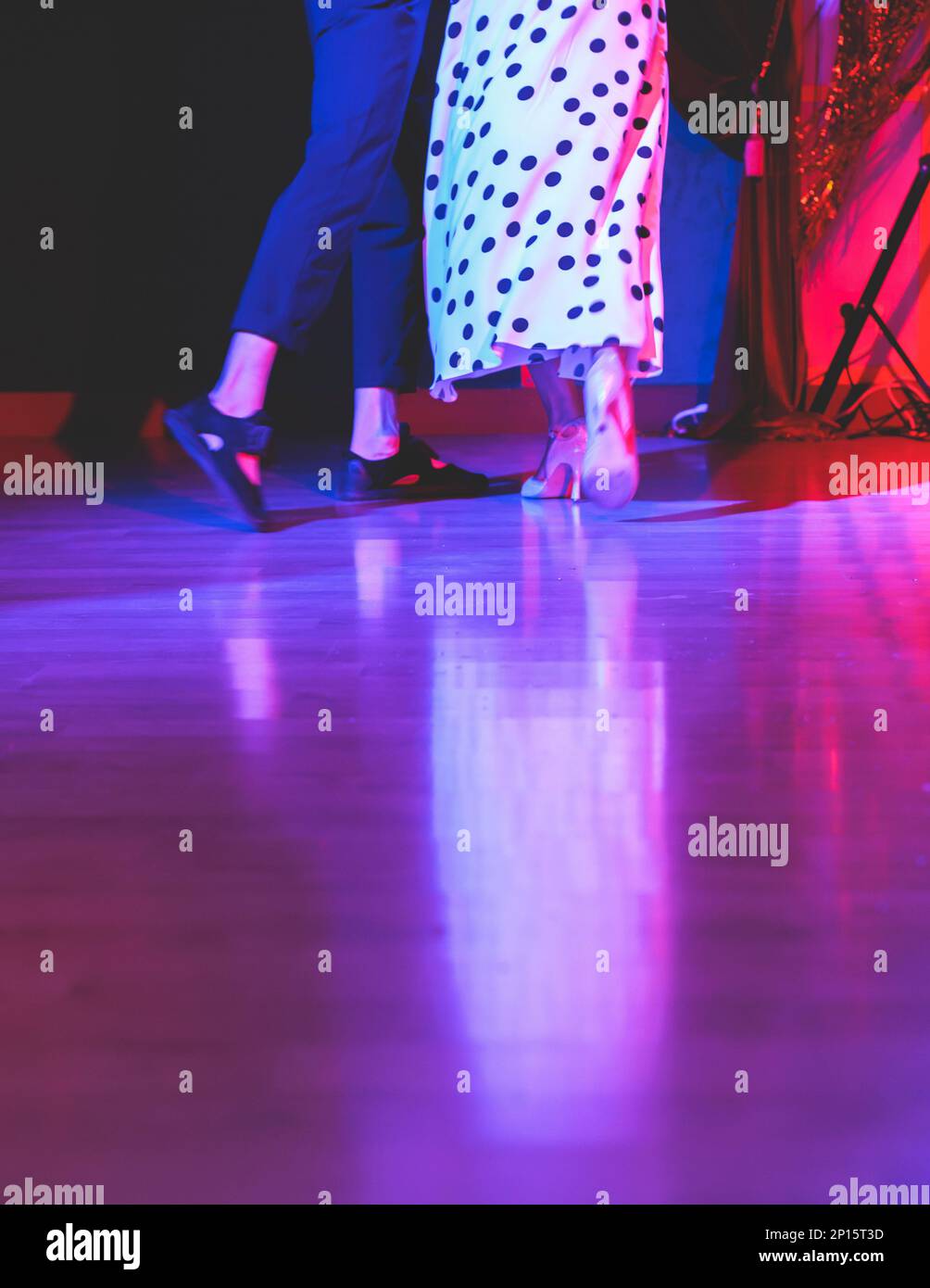 Dancing shoes of a couple, couples dancing traditional latin