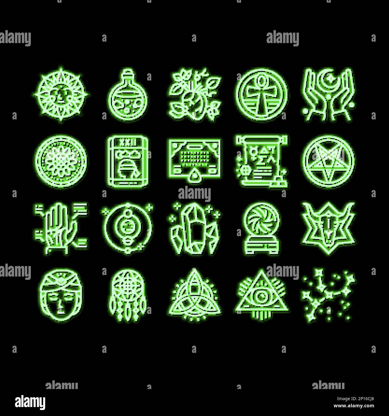 Astrological Objects neon glow icon illustration Stock Vector Image ...