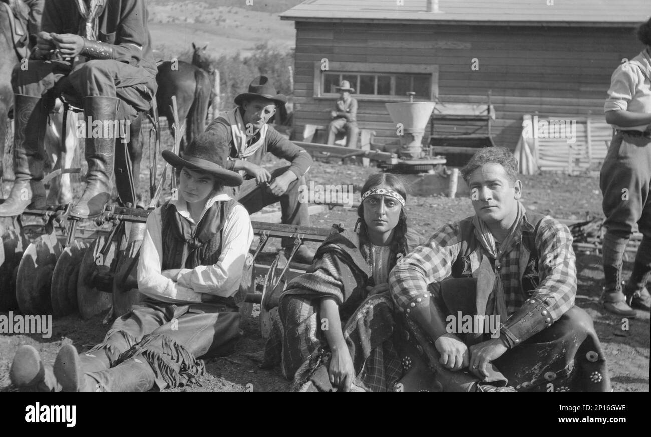 Movie set for a western, between 1896 and 1942 Stock Photo Alamy