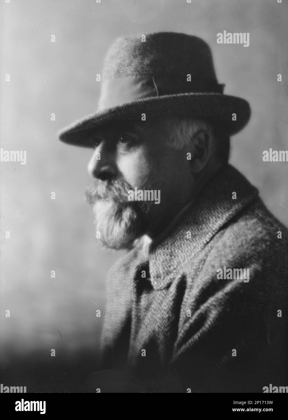 Mr. Albert Sterner, portrait photograph, 1918 Feb. 8. American painter, illustrator, printmaker, lithographer. Stock Photo