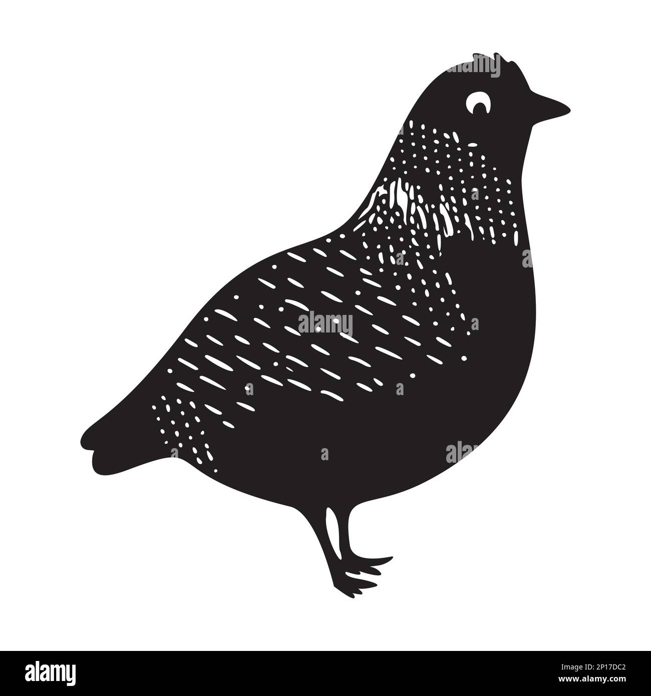 Cute bird vector icon. Low brow wildlife motif in scnadi style.  Stock Vector