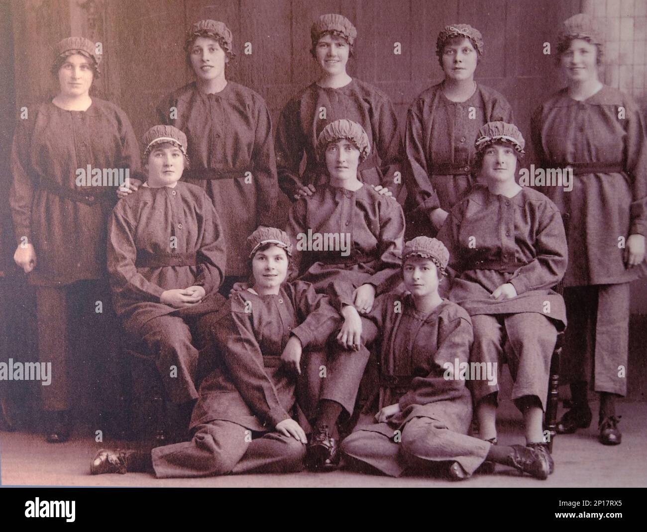 HM Factory Gretna, female workers photograph, World war 1 Stock Photo