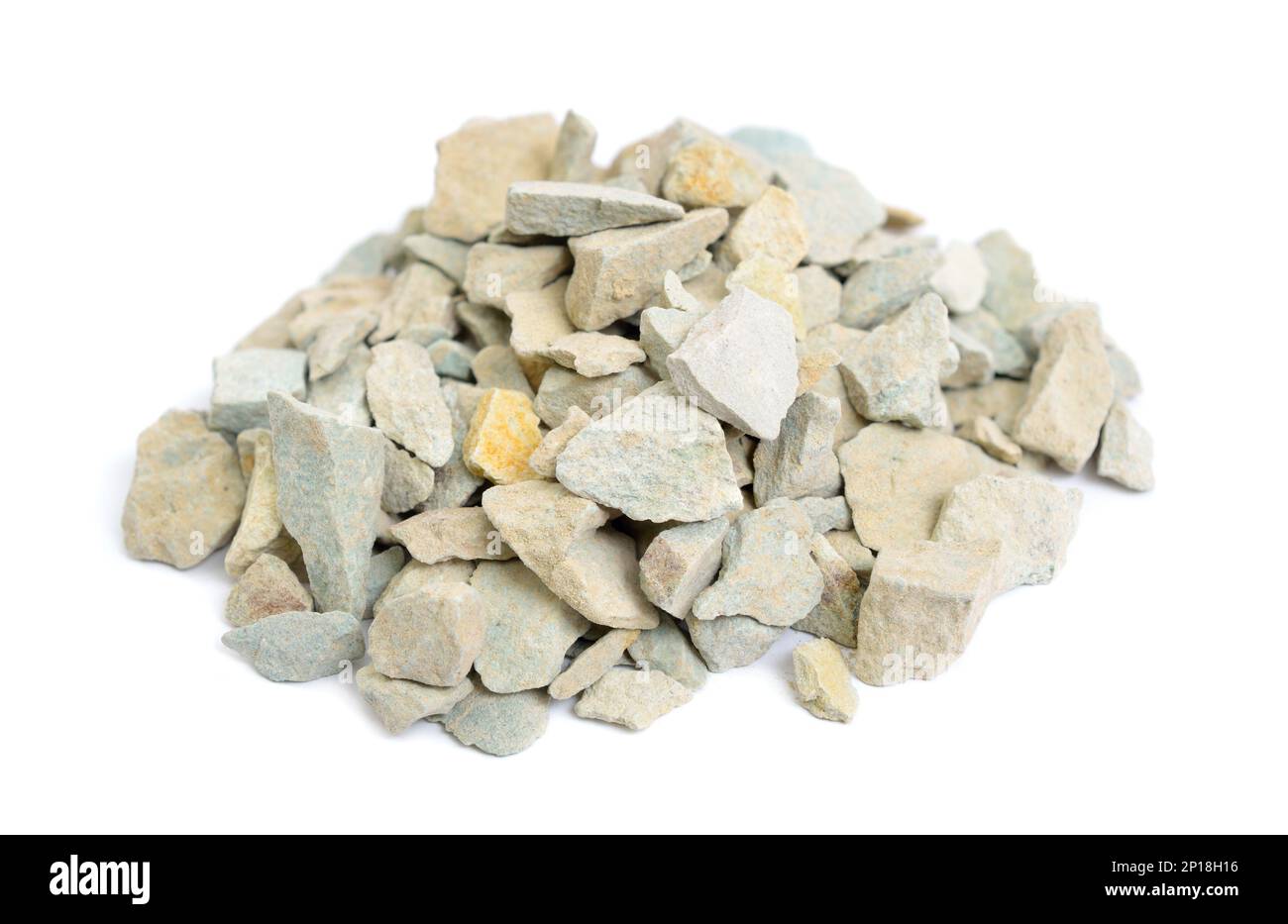 Natural Zeolite mineral Rocks. Isolated on white background Stock Photo