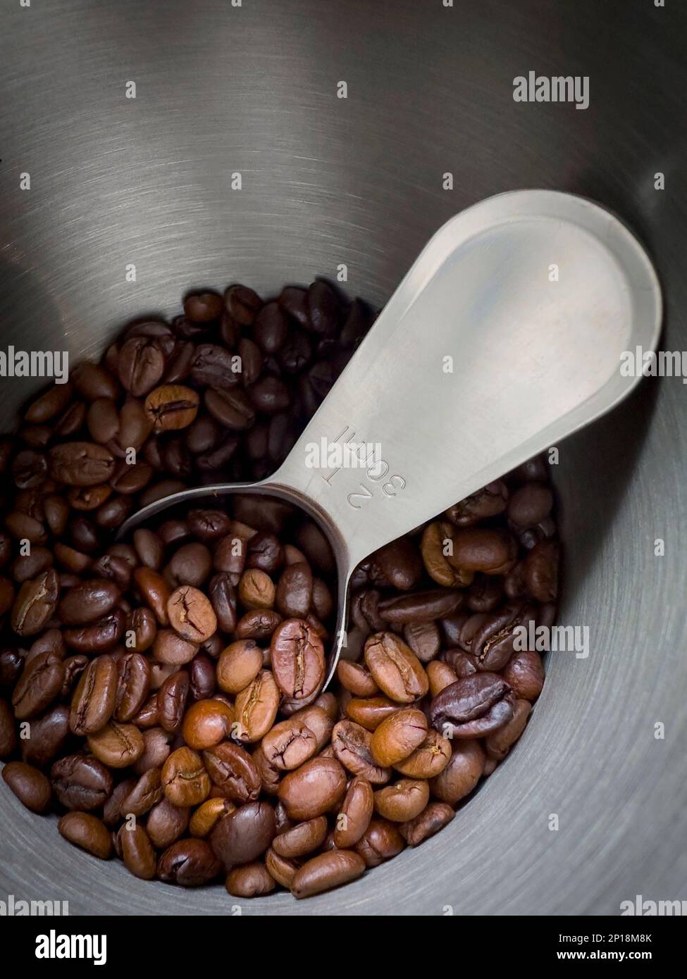 Coffee Scoop and Beans Stock Photo Alamy