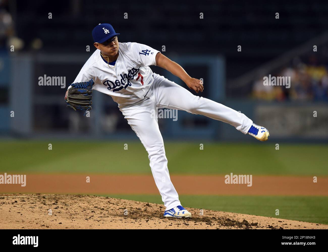 02 July 2016: Los Angeles Dodgers Pitcher Julio Urias (7) [10705