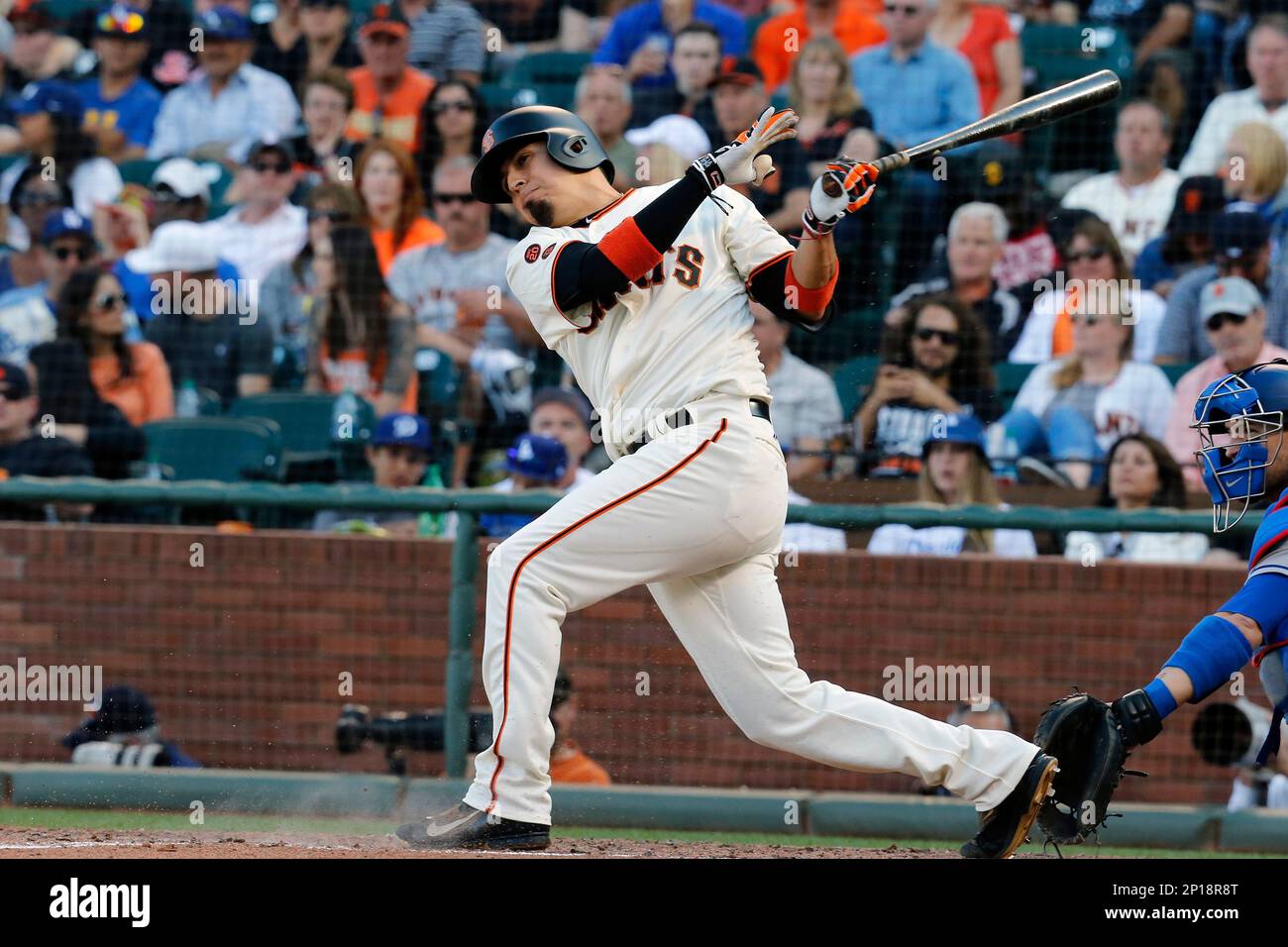 Uggla up to Giants, batting 7th against Dodgers