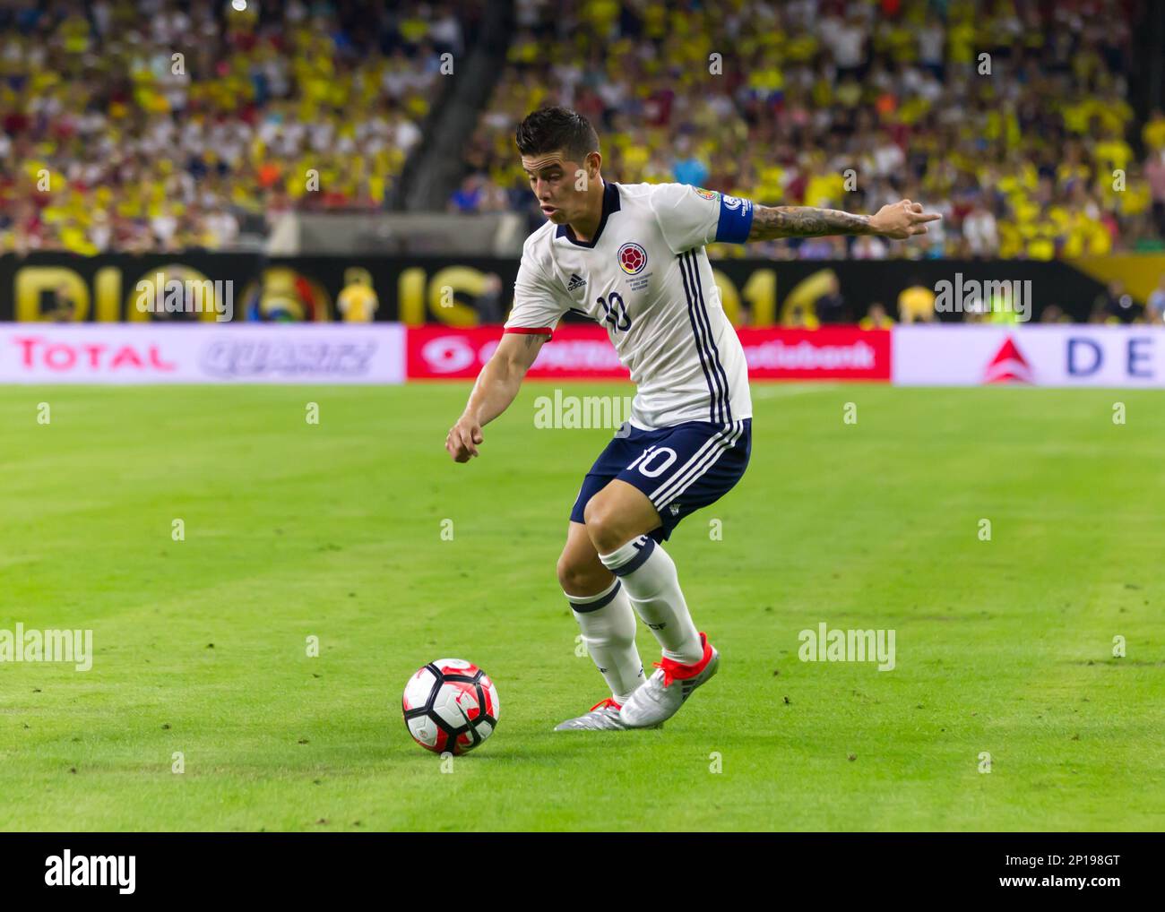 11 June 2016: Colombia midfielder James Rodriguez (10) during the Copa ...