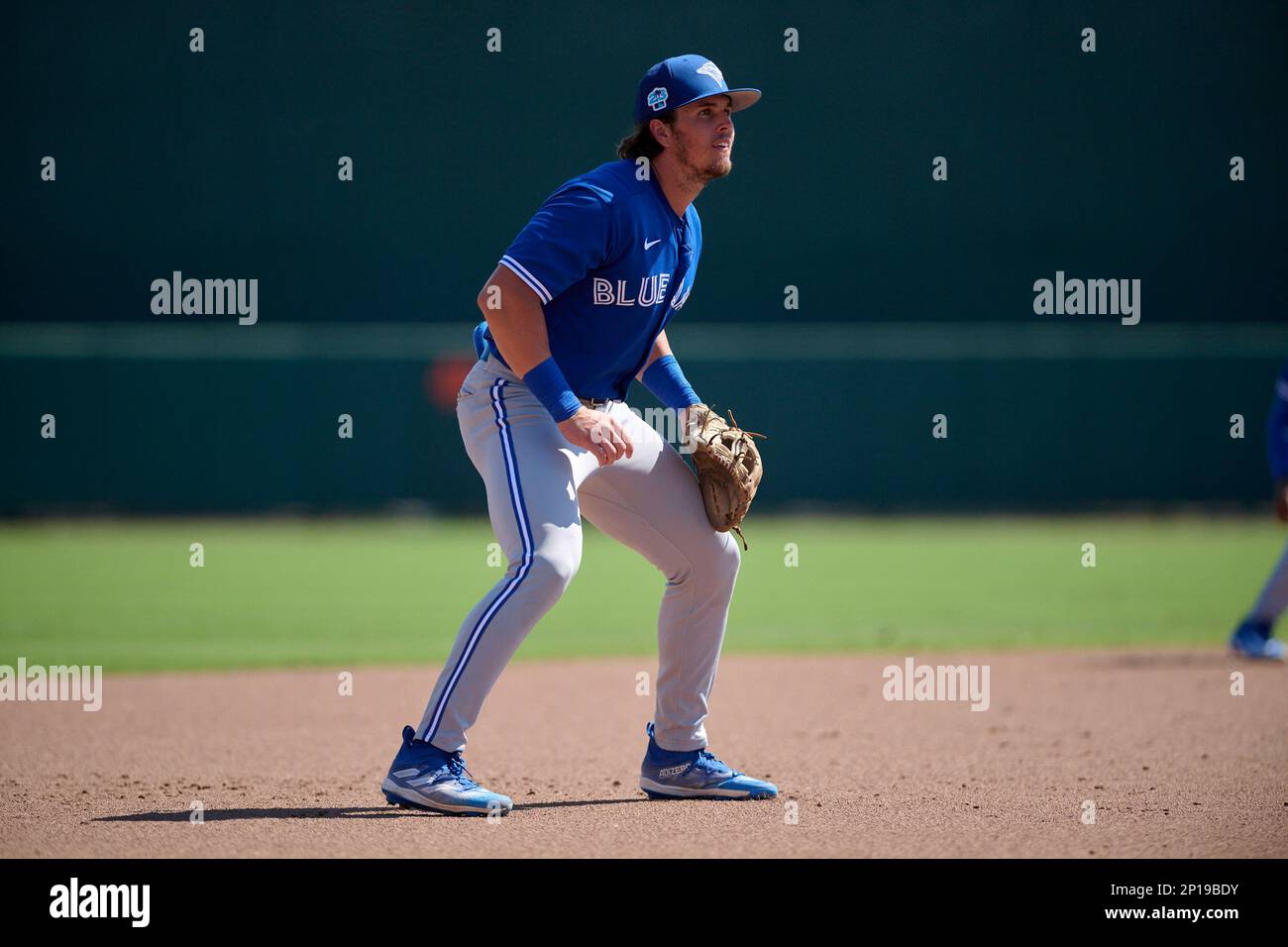 Toronto Blue Jays third baseman Addison Barger (44) during a spring training baseball game