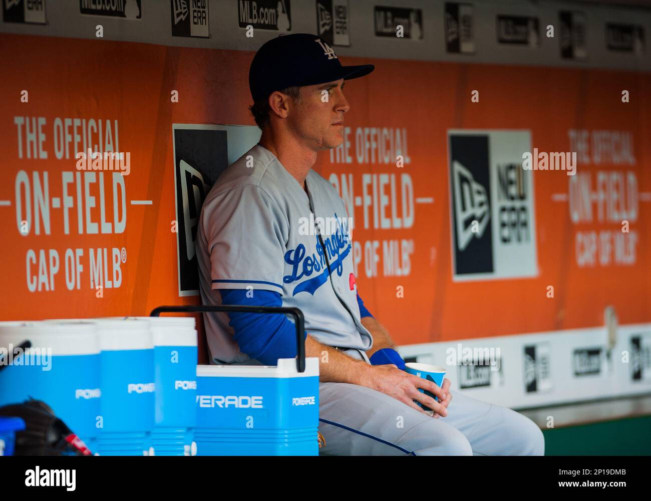 June 10,2016: Los Angeles Dodgers second baseman Chase Utley (26) sits ...