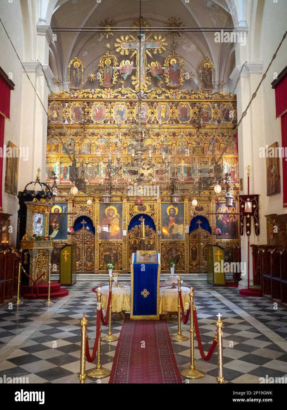 Savina Monastery church interior, Montenegro Stock Photo