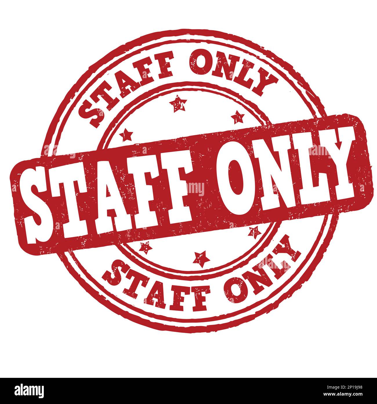 Staff only grunge rubber stamp on white background, vector illustration Stock Vector