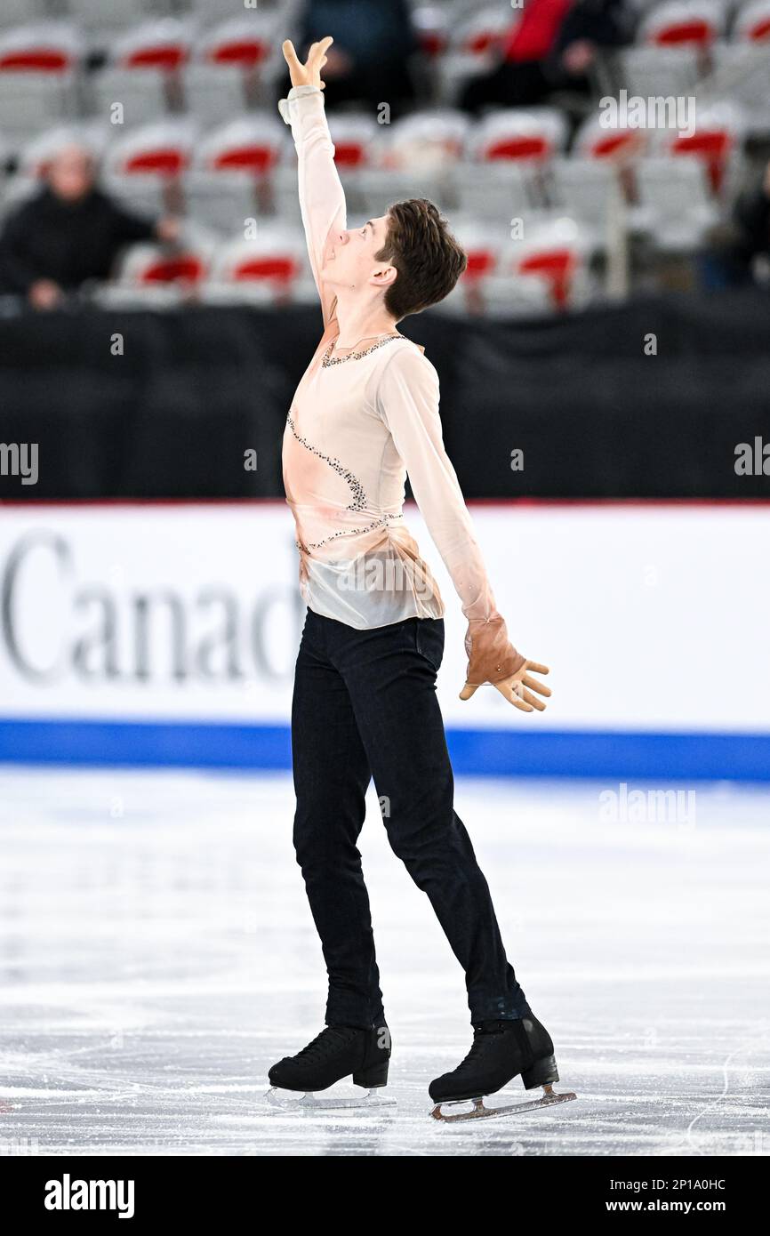 Aleksa RAKIC (CAN), during Junior Men Short Program, at the ISU World