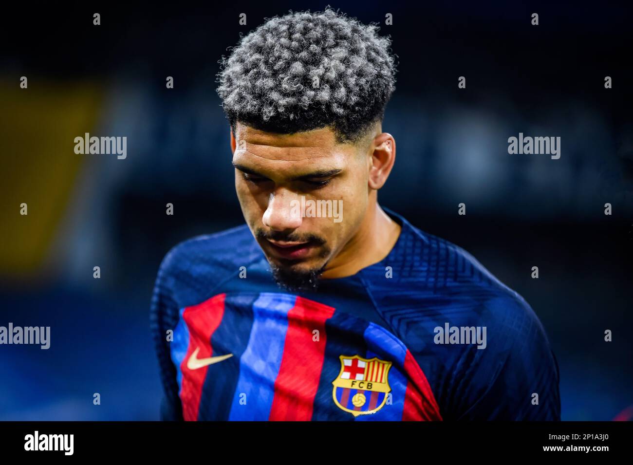 Ronald Araujo (Barcelona) before the football match between&#xA;Real Madrid and Barcelona valid for the semifinal of the “Copa del Rey” Spanish cup ce Stock Photo