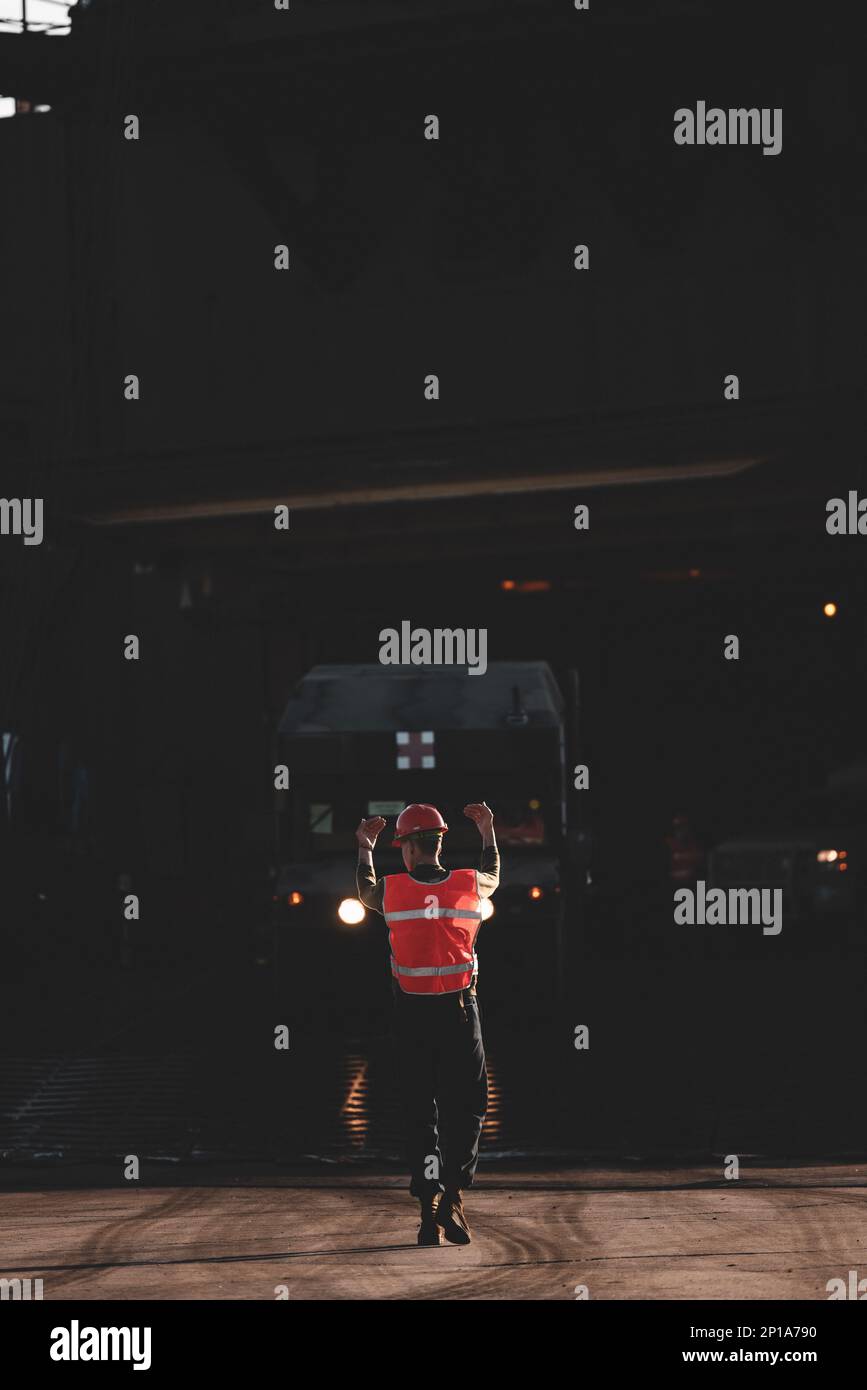 U.S. Marine Corps Lance Cpl. Alex Crase, an engineer equipment mechanic with 2nd Maintenance