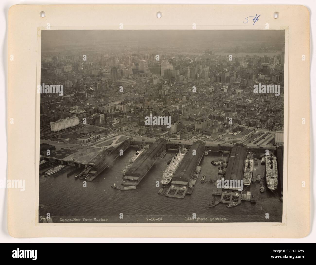 New York DocksNew York Harbor, Aerial Photograph Stock Photo Alamy