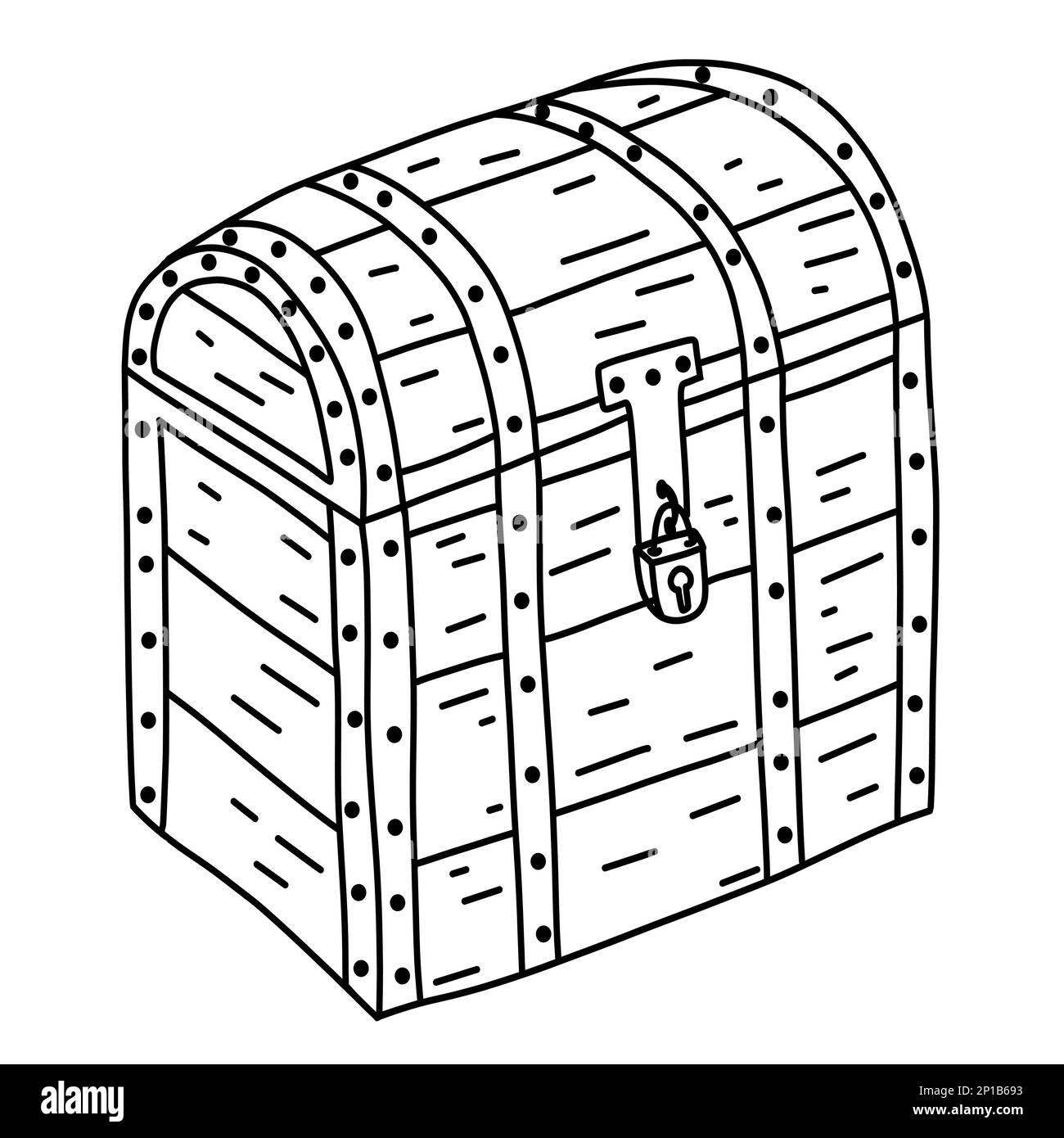 Closed Treasure Chest Drawing