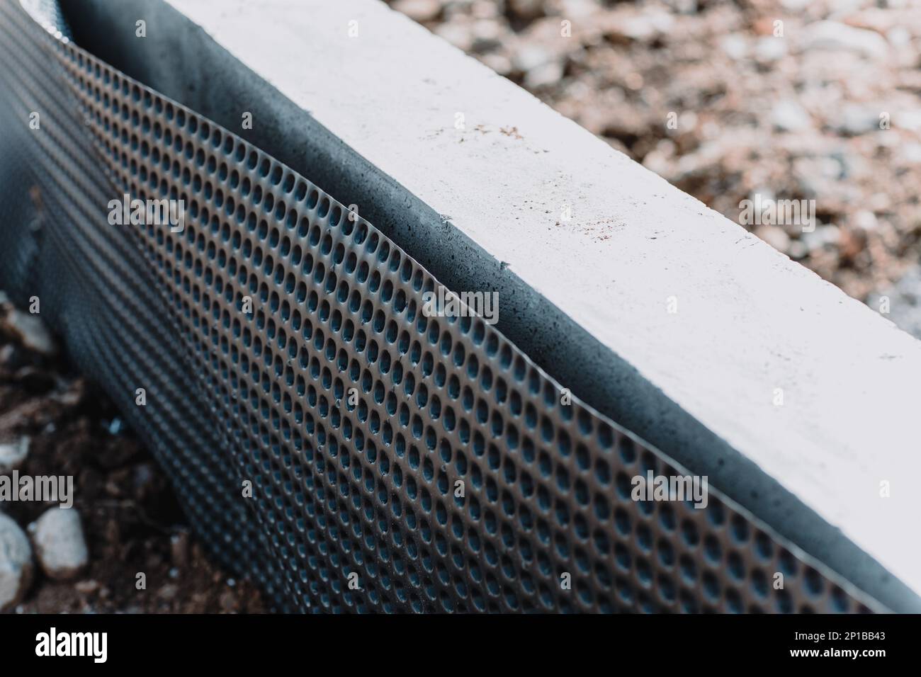 waterproofing for foundation with waterproof membrane and drainage