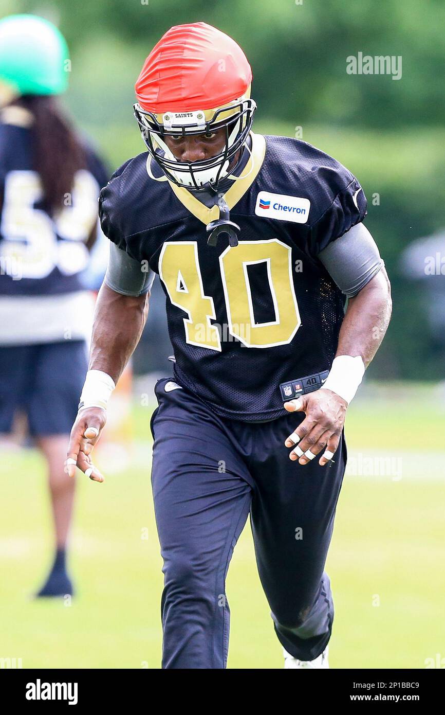 May 26, 2016 - New Orleans Saints cornerback Delvin Breaux (40) during the  New Orleans Saints OTA workouts at the New Orleans Saints Training Facility  in New Orleans, LA. Stephen Lew/CSM (Cal