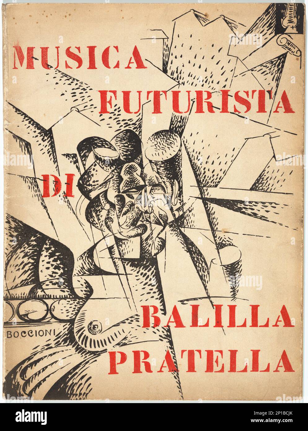 Musica Futurista per Orchestra, 1912.Futurist Music for Orchestra Stock Photo