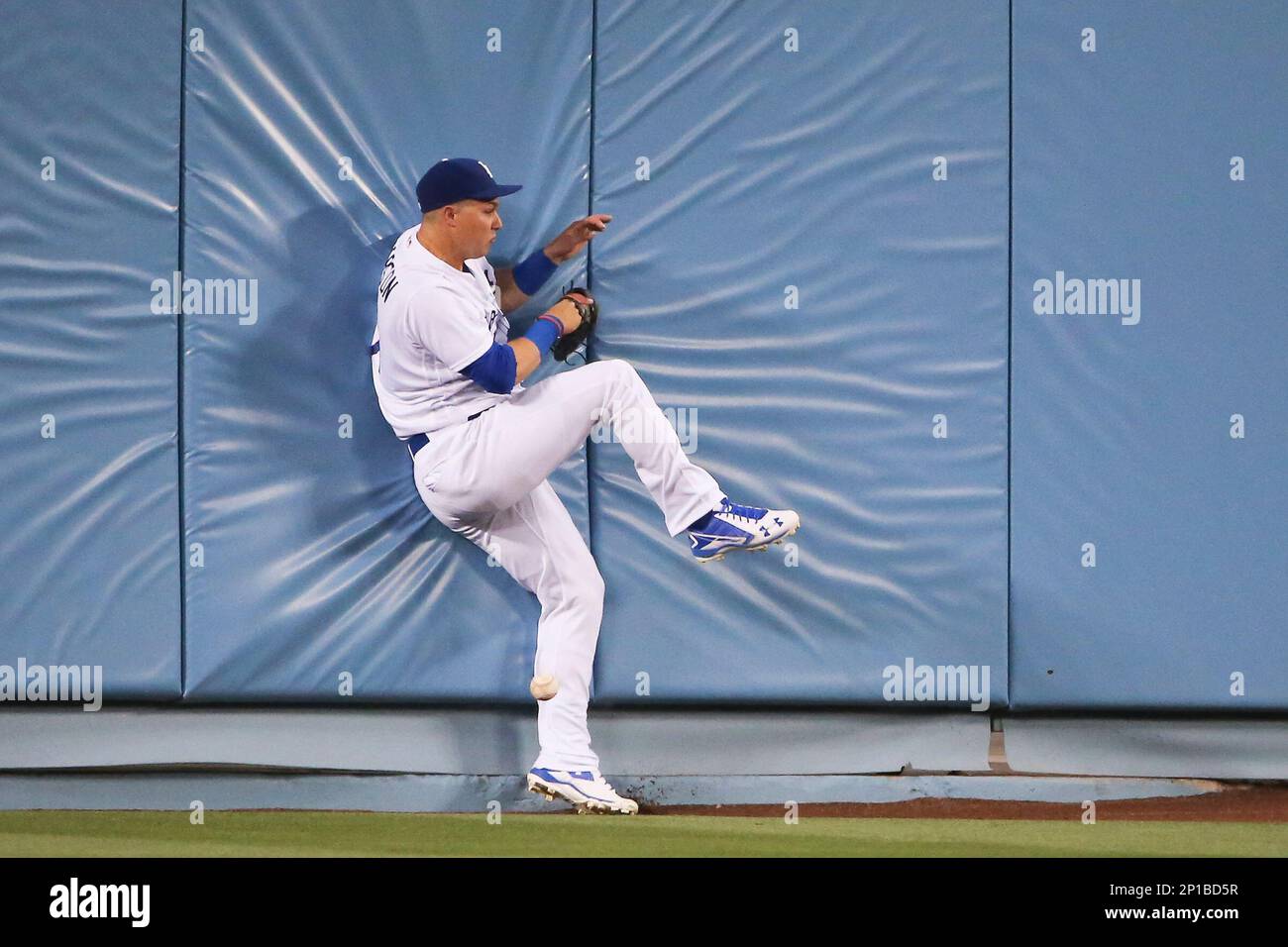 Los Angeles Dodgers left fielder Joc Pederson (31) swings at the