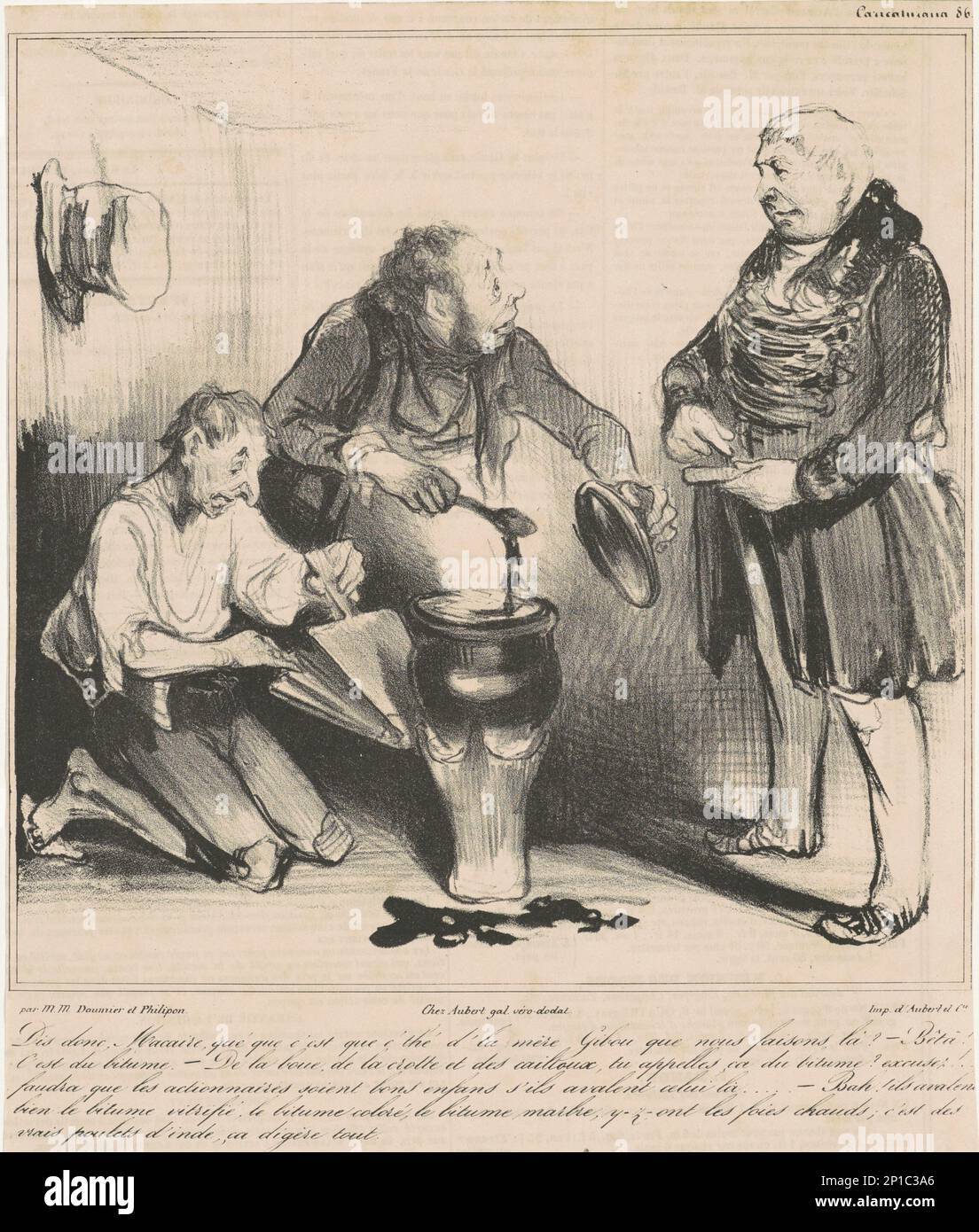 Dis donc, Macaire, qué que c'est que c'thé..., 19th century.Robert