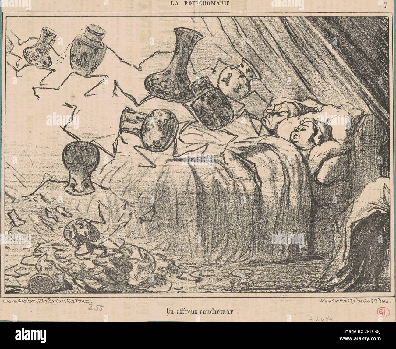 Un affreux cauchemar, 19th century.A horrible nightmare Stock Photo Alamy