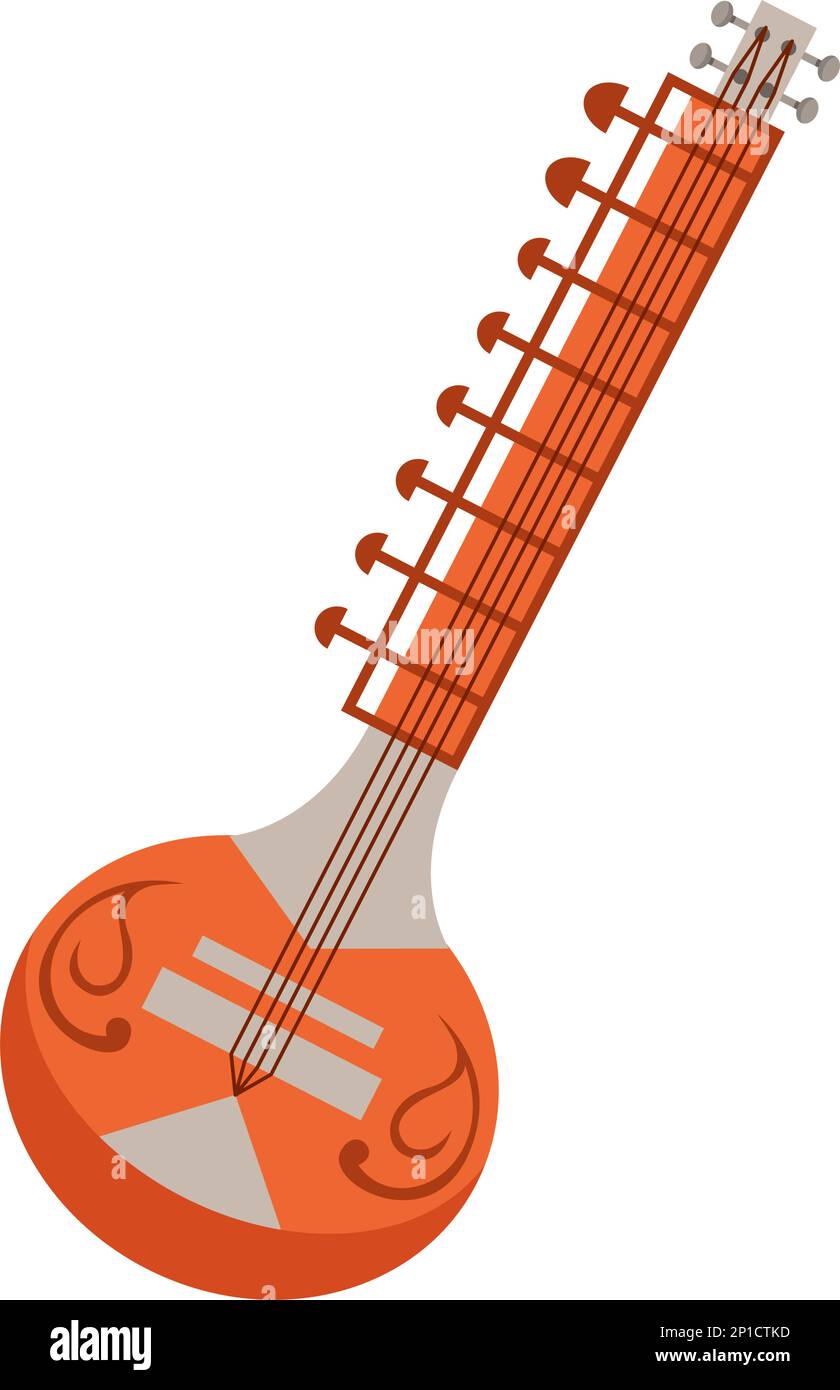 sitar indian instrument musical Stock Vector Image & Art - Alamy