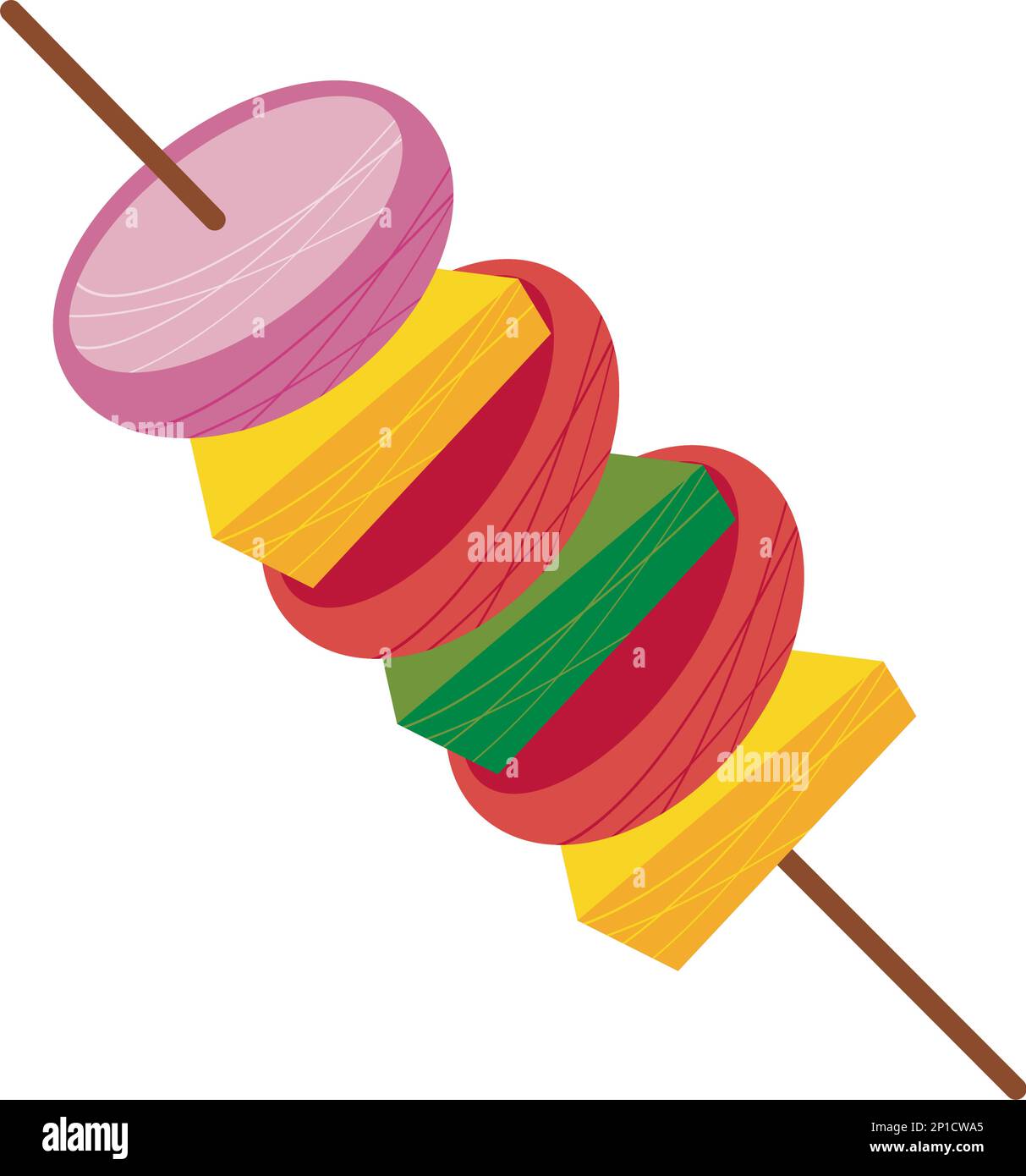 meat and vegetables skewer Stock Vector Image & Art - Alamy
