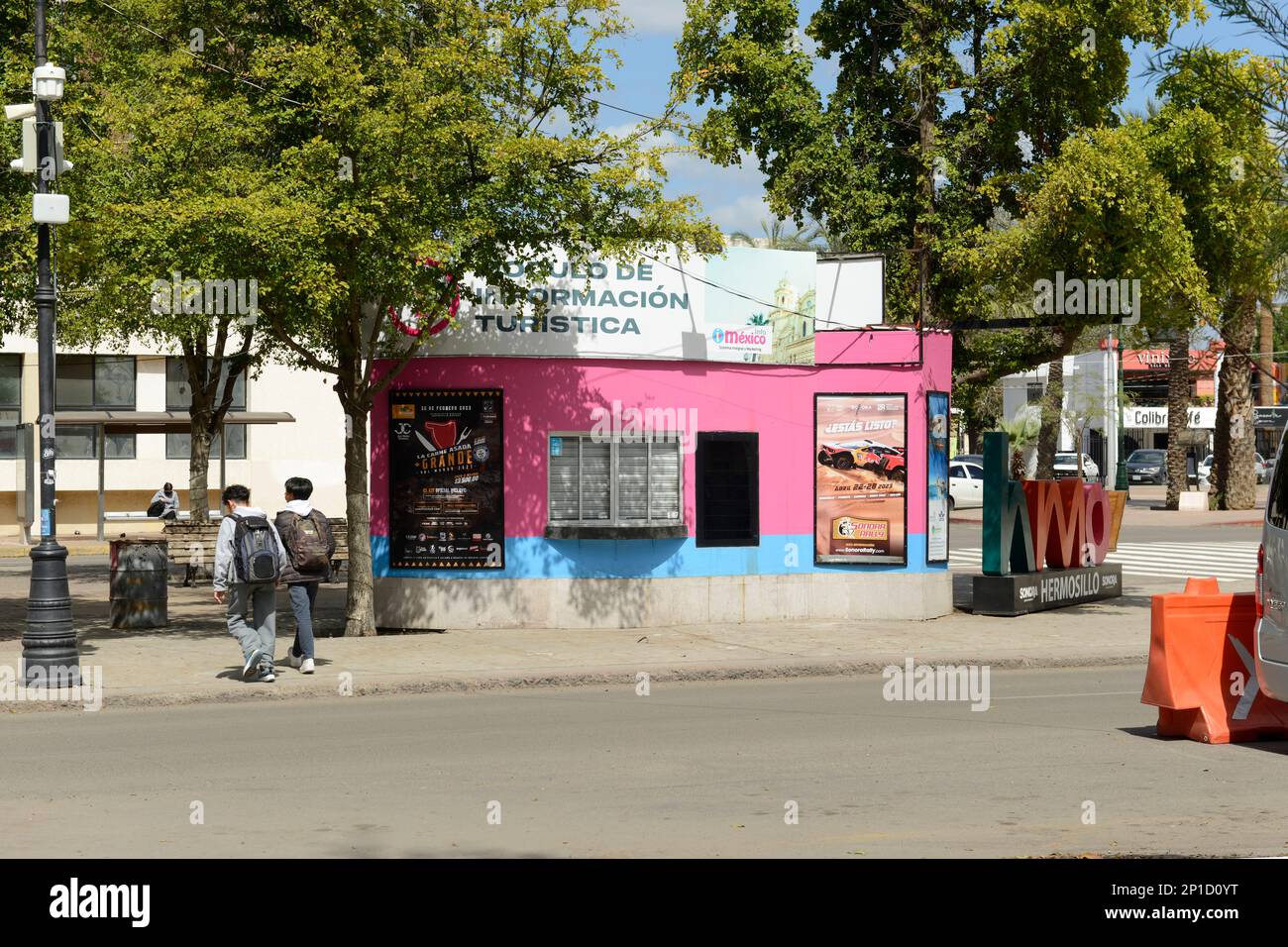 Tourist Information center on the Parque Lineal Hidalgo in Hermosillo, Mexico Stock Photo