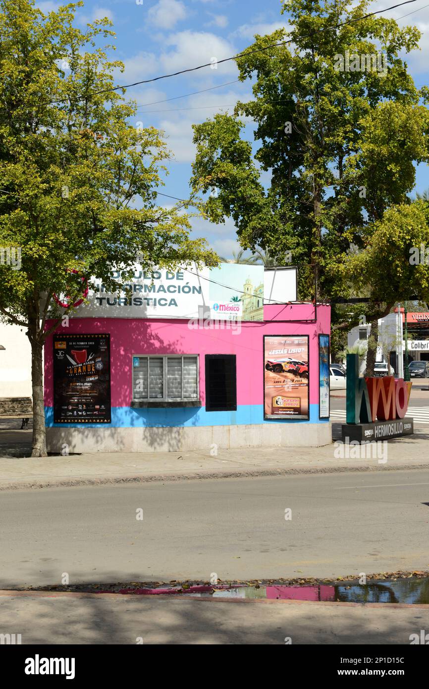 Tourist Information center on the Parque Lineal Hidalgo in Hermosillo, Mexico Stock Photo