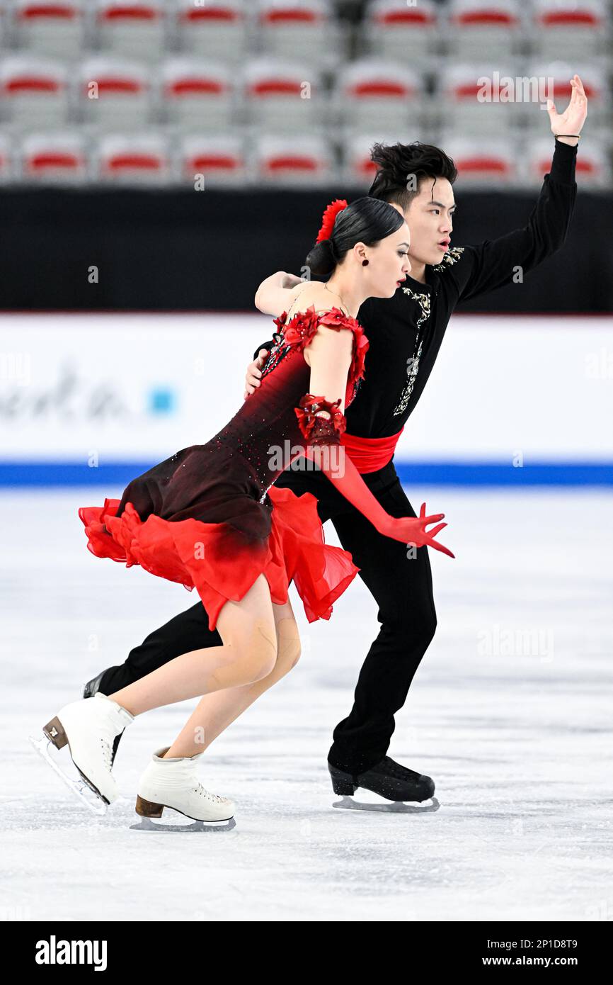 Xuantong LI & Xinkang WANG (CHN), during Junior Ice Dance Rhythm Dance