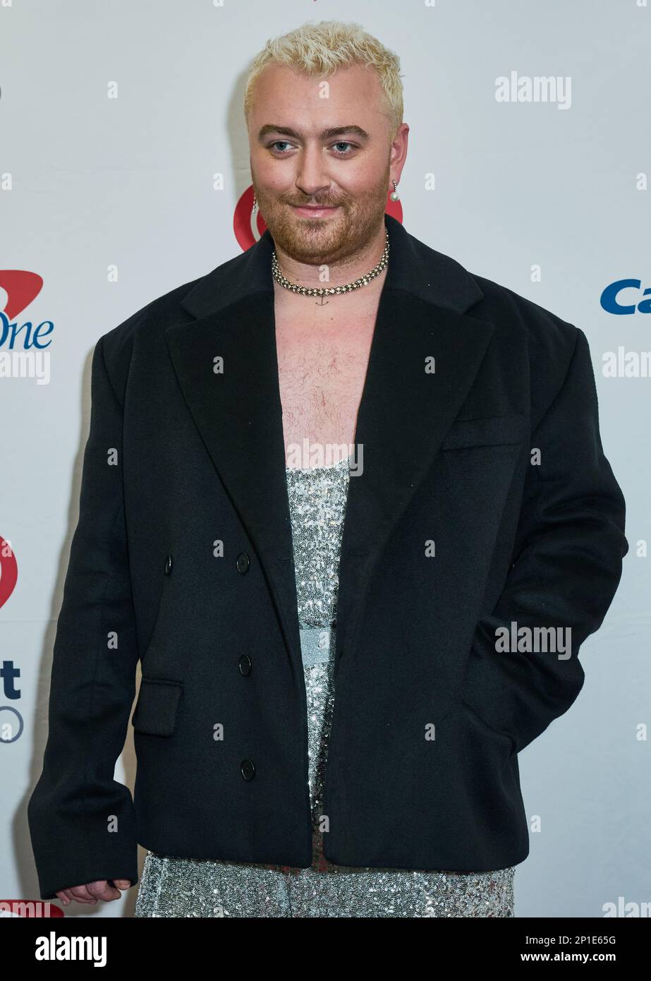 PHILADELPHIA, PA, USA DECEMBER 12, 2022 Sam Smith poses at Q102's