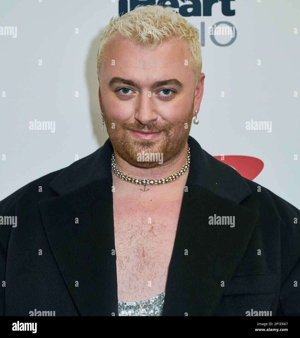 PHILADELPHIA, PA, USA DECEMBER 12, 2022 Sam Smith poses at Q102's