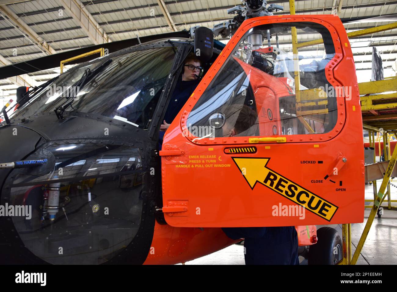 U.S. Coast Guard Petty Officer 3rd Class Allison Husk, an avionics