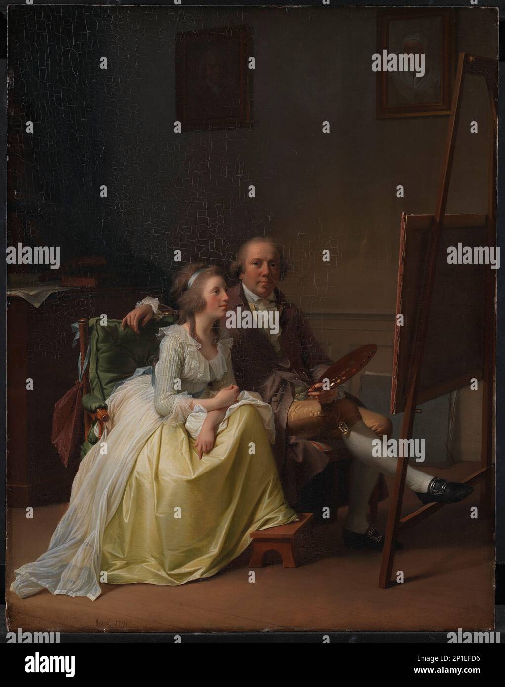 The Artist and his Wife Rosine, n&#xe9;e Dorschel, 1791. Stock Photo