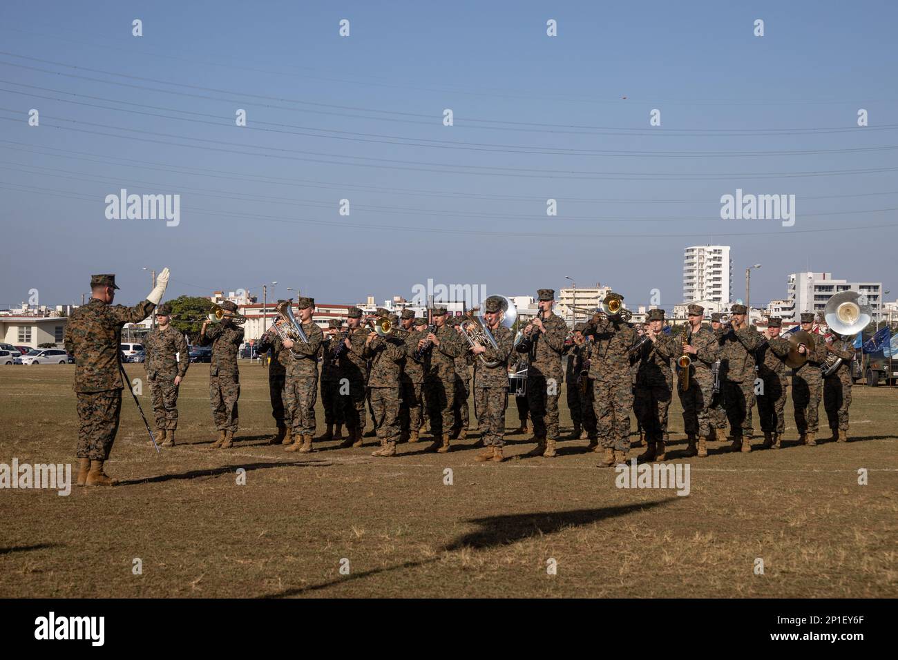 The U.S. Marine Corps III Marine Expeditionary Force Band Plays Anchors ...