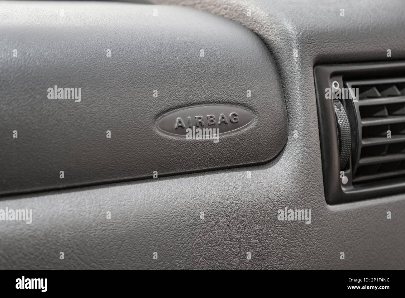 Airbag icon in car. Stock Photo