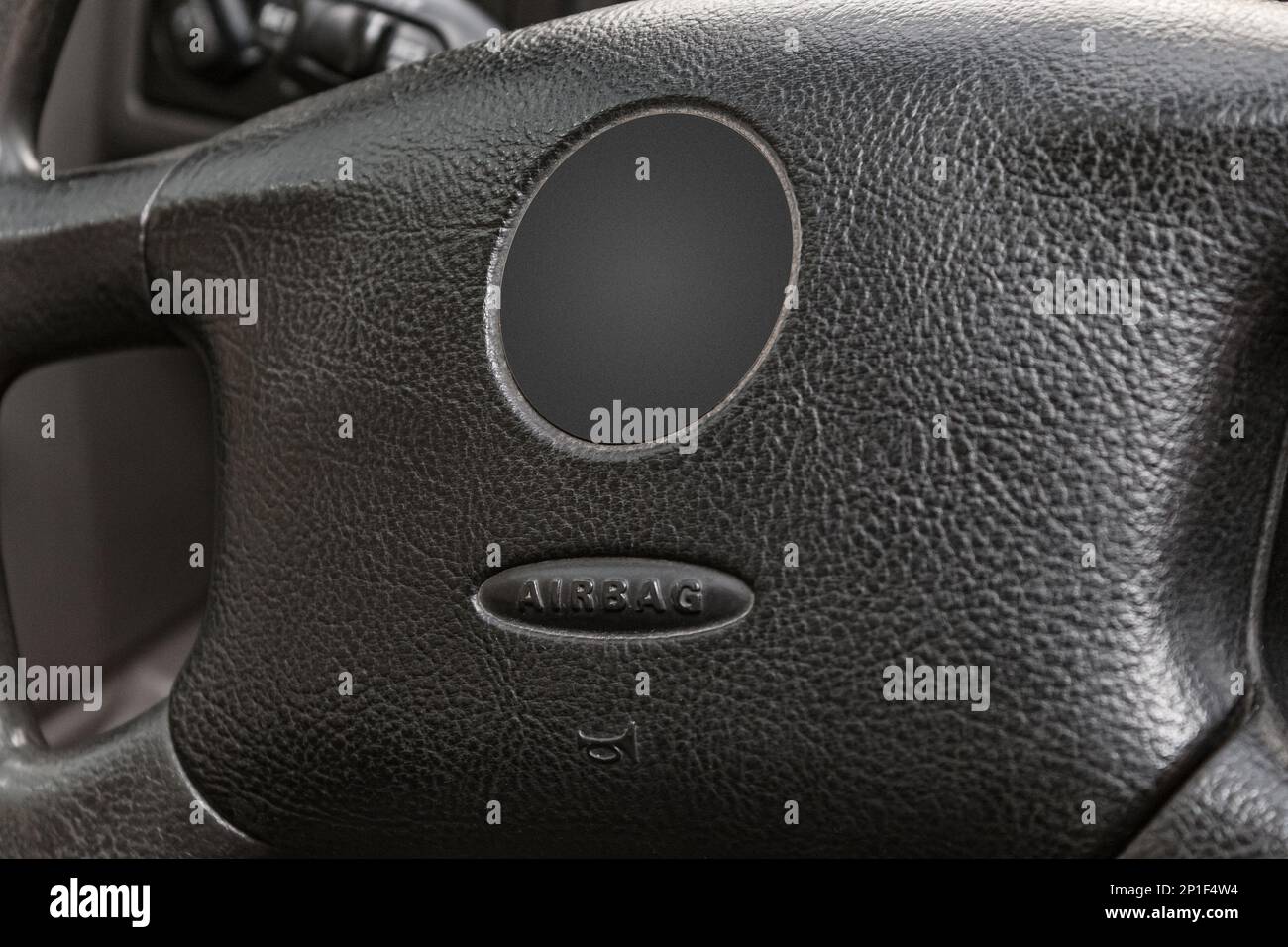 Airbag icon in car. Airbag Sign Stock Photo